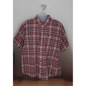 Carhartt Shirt Mens 2XL Plaid Long Sleeve Button Down Cotton Church Dress Casual
